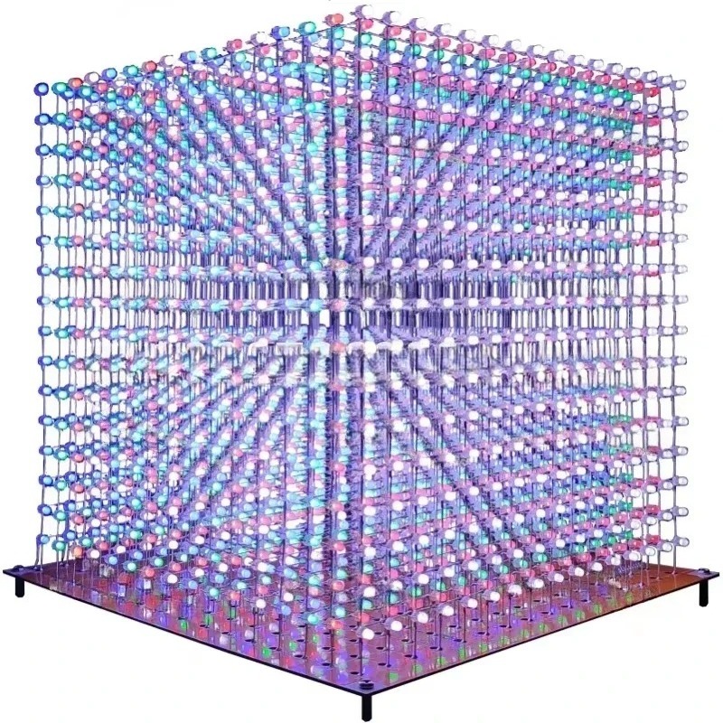 Diy Electronics - 3 Kit Cubo Luminoso D16mini 16x16x16,