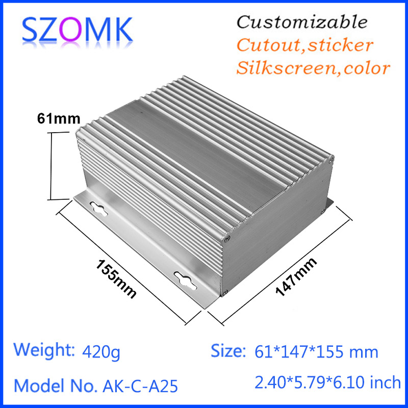 Diy Electronics Market - Contenitore in alluminio Szomk 61*147*155mm per