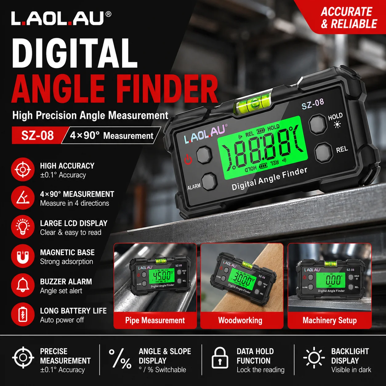 Goniometro Digitale con Bolla  - Useful Diy Electronics recensione e prezzo