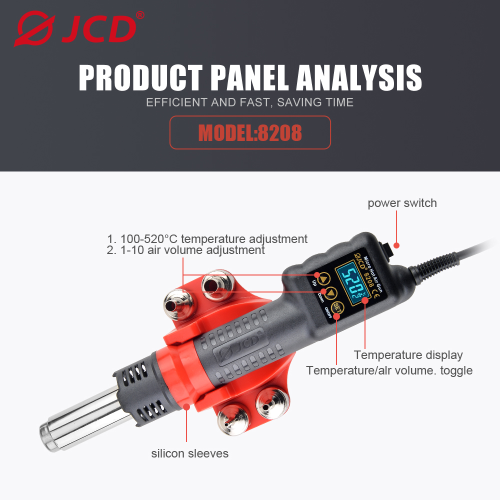 JCD 750W Micro pistola termica - Smd Solder Paste recensione e prezzo